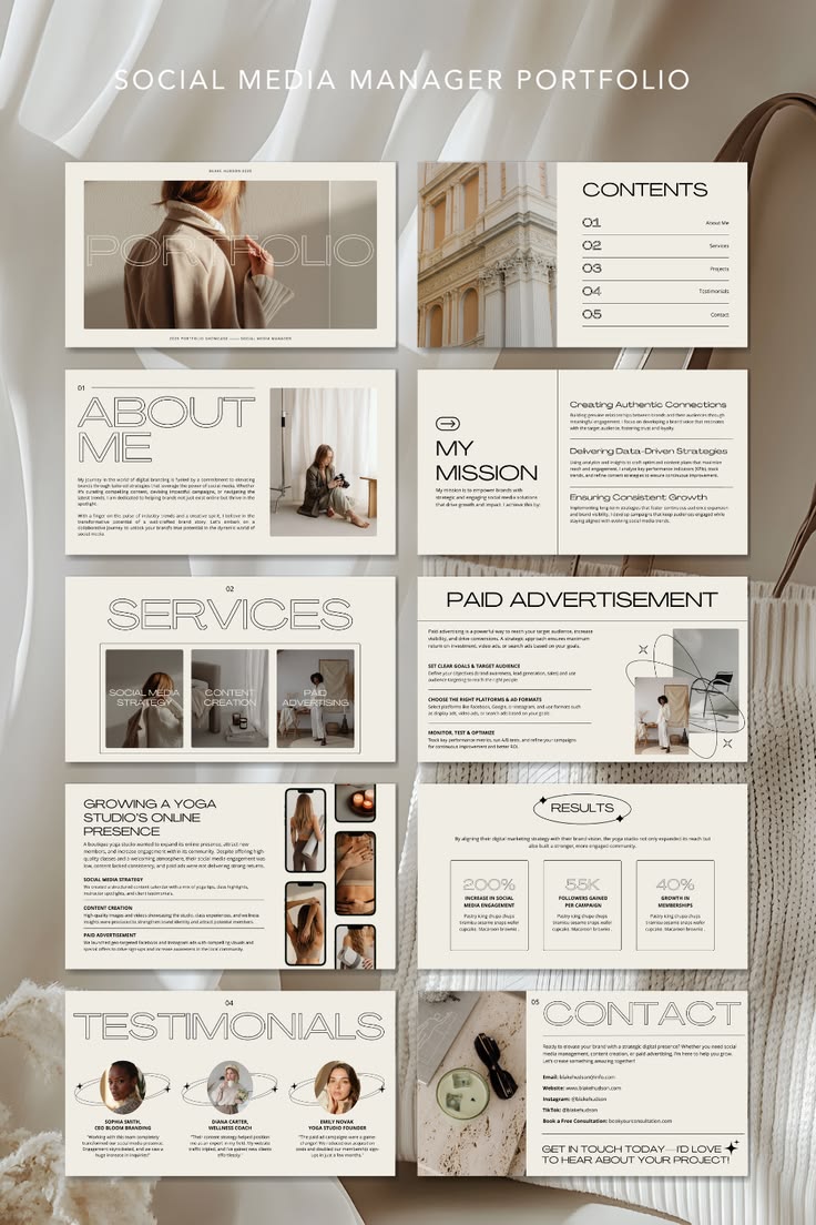 Portfolio profesional armado por KYNEXA